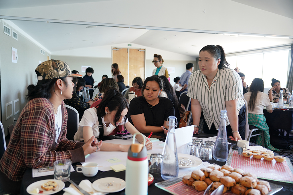 Clinicians in a counselling conversation